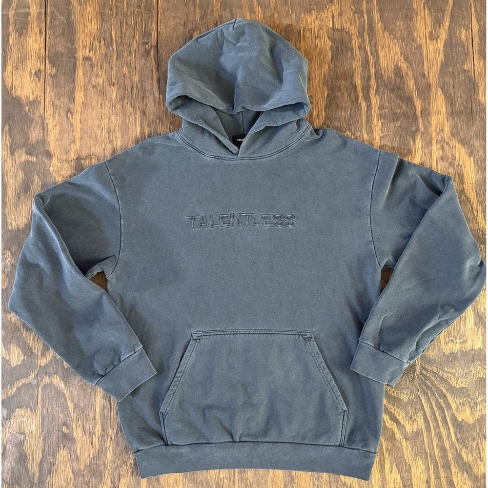 Talentless Men's XL Heavyweight Circle Logo Hoodie Gray Scott Disick